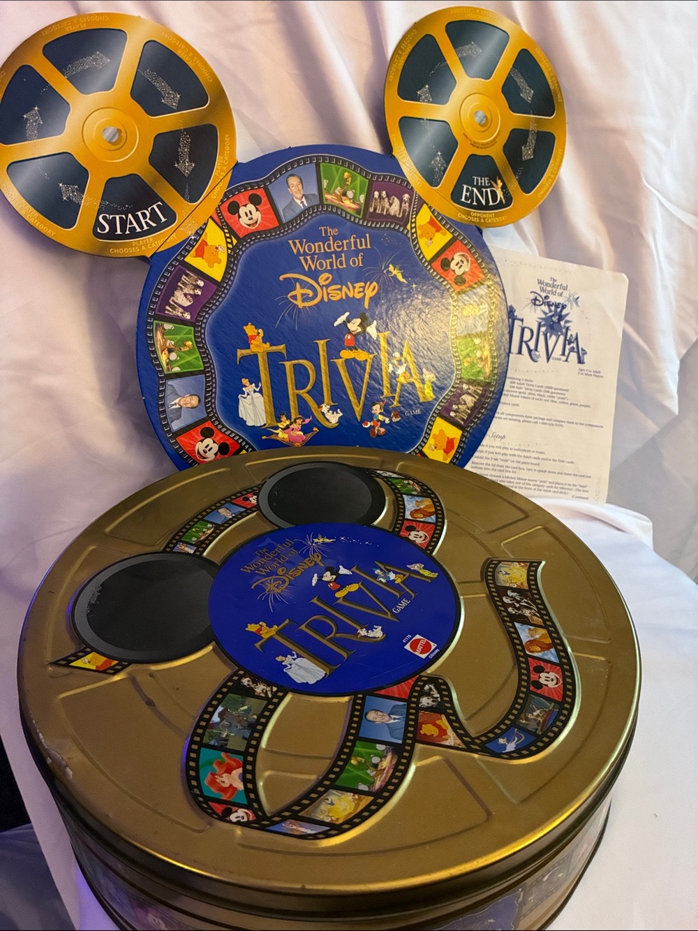 Vintage Disney Trivia Game Tin complete set